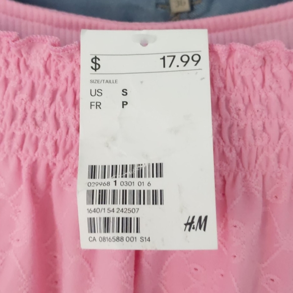 Flamingo Pink Off the Shoulder Long Sleeve Shirt - Picture 4 of 4